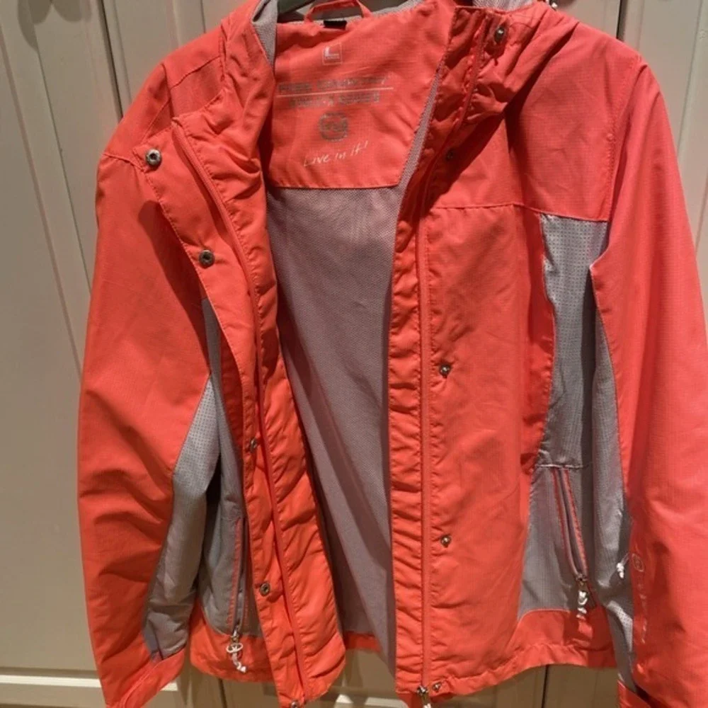 Free Country Women's L Orange/gray Athletic Jacket‎ 3642